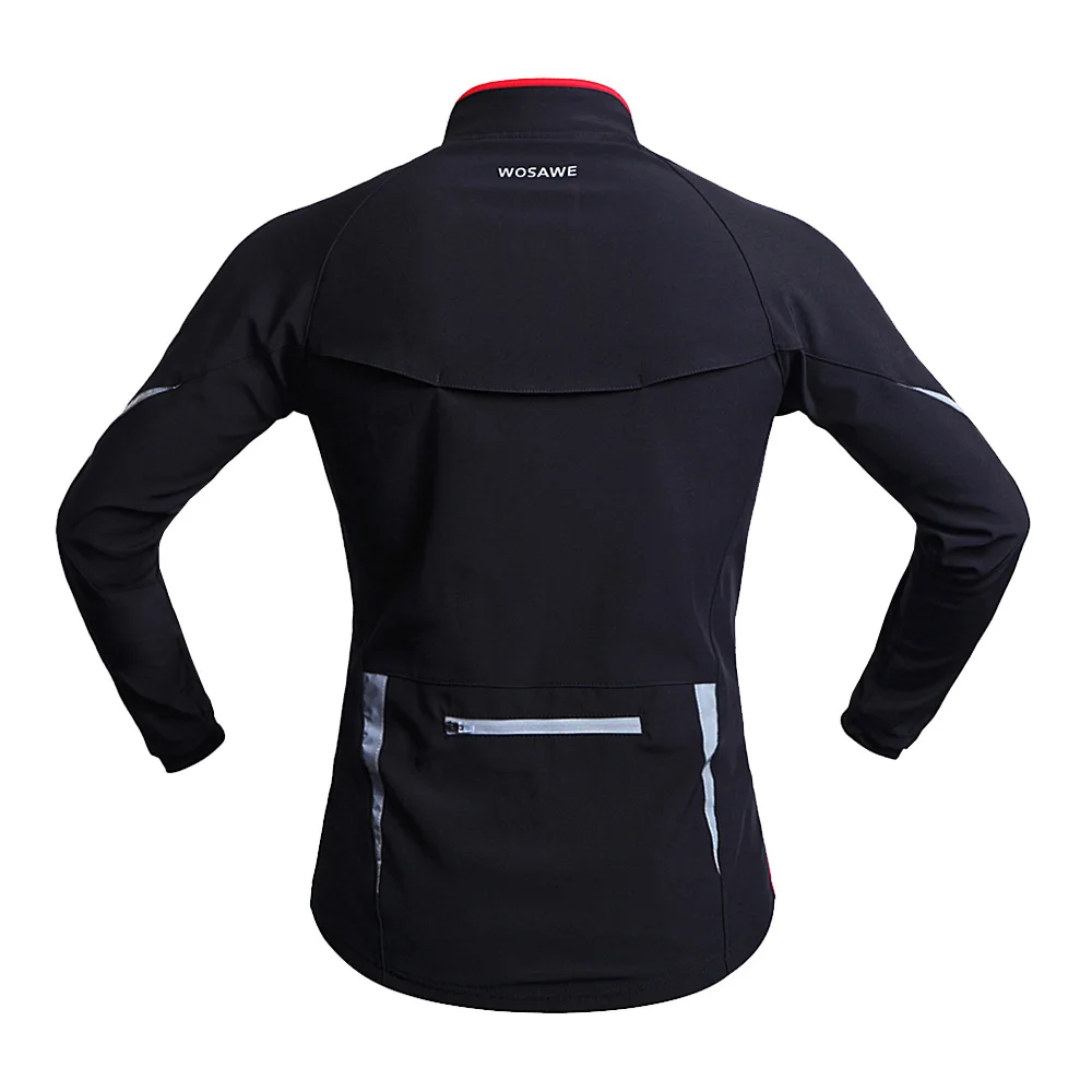 

WOSAWE Long Sleeve Jacket Wind Coat Winter Warm Running Jacket Outdoor Sports Bike Bicycle Cycling Clothing