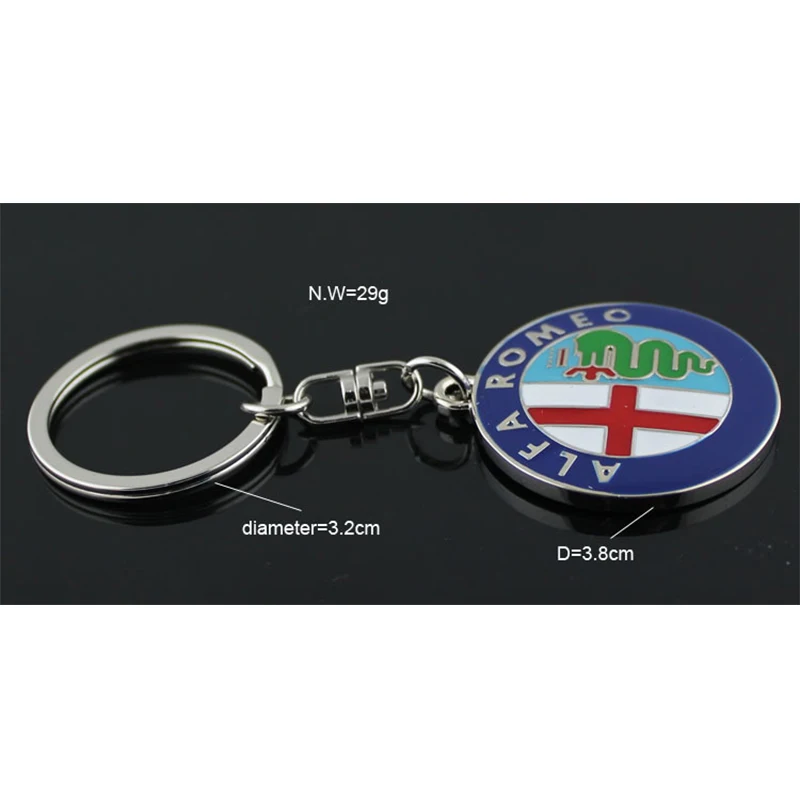 1X Новый металлический автомобильный брелок для ключей Alfa Romeo 159 147 156 Giulietta Mito Spider GT