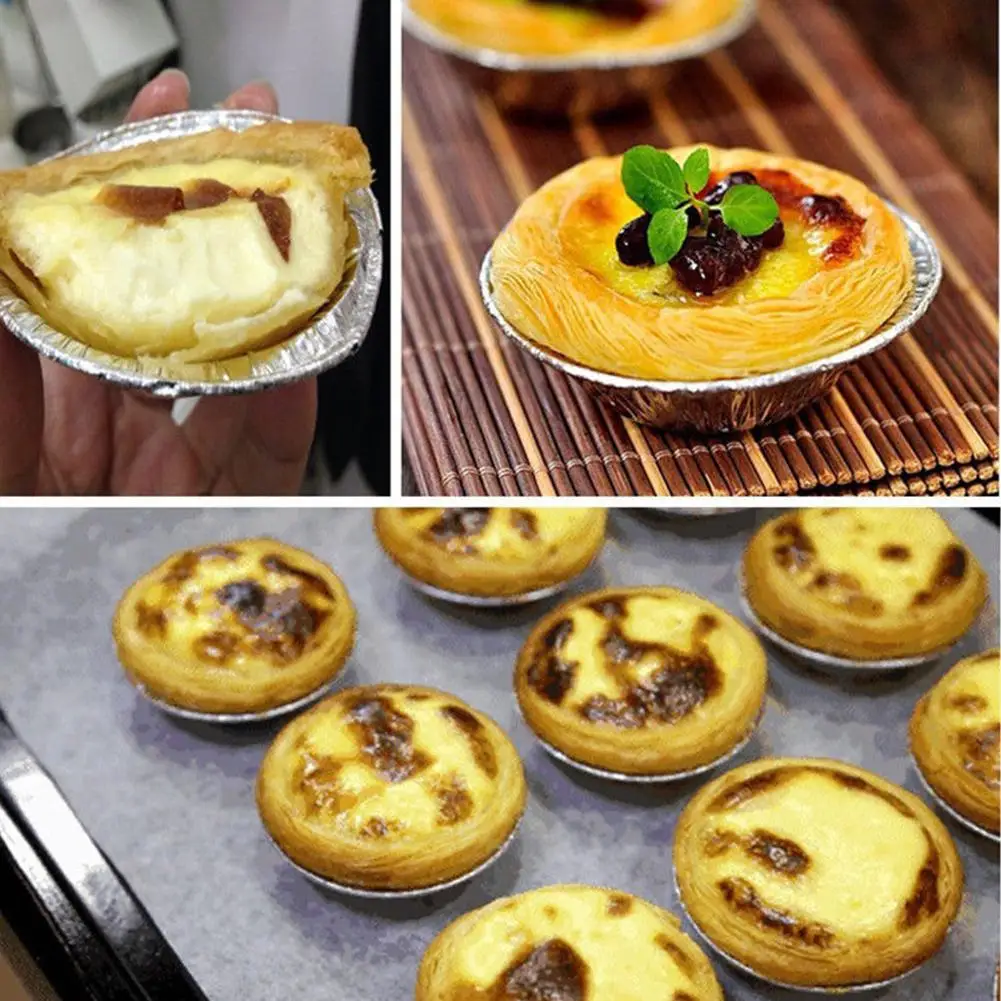 250 шт одноразовые Tinfoil яйцо Tart форма для выпечки кекс фрукты Tart формы для выпечки Кухня Формы для выпечки