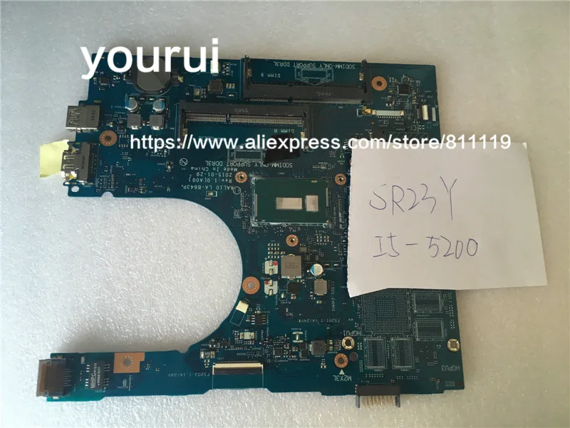 

Оригинальная материнская плата yourui для DELL 5558 для материнской платы SR23Y I5-5200U 32 _ 10 100% Протестировано 0FRV68 FRV68 LA-B843P FRV68