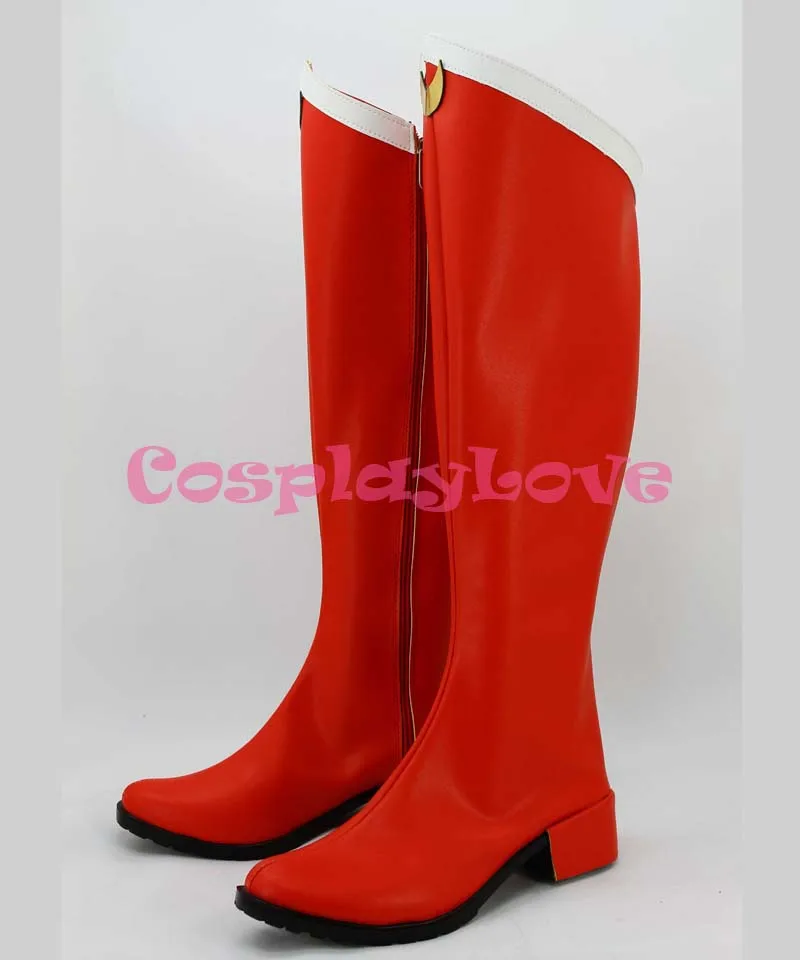 

Custom Made Japanese Anime Dark Red Sailor Moon Tsukino Usagi Cosplay Shoes Boots For Christmas Halloween CosplayLove