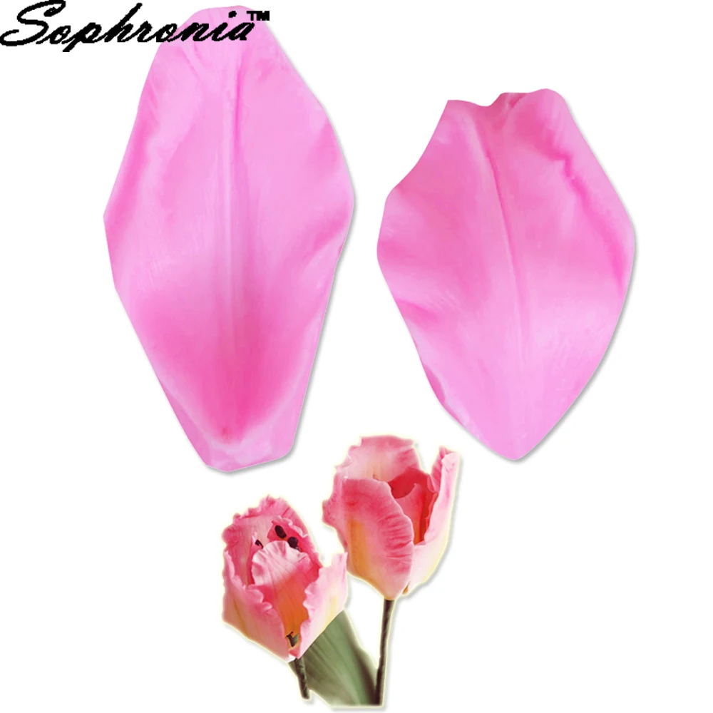 

20PCS/set 2 pcs/set Tulip Petal Cake Mold Sillicone Silicone Mold Silicone Gift Fondant Mold Sugar Mold Gift Decoration