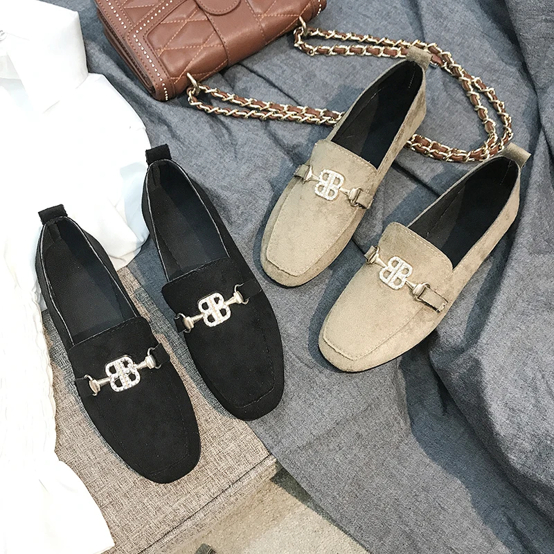 Women's Flats 2019 Women Shoes Black Khaki Woman Loafers Spring Autumn Flat Zapatos Mujer Summer Size 35-40 | Обувь