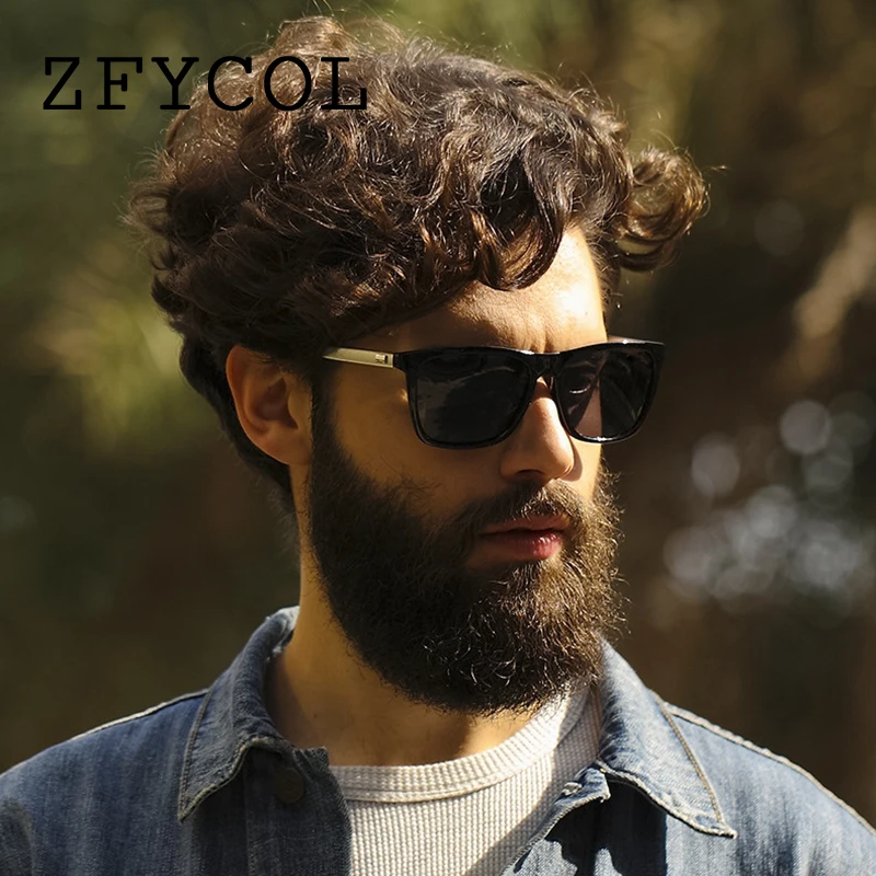 ZFYCOL Mens Sunglasses Brand Designer Retro Aluminum+PC Mirror Polarized Lens Vintage Eyewear Driver Sun Glasses For Men/Women | Аксессуары