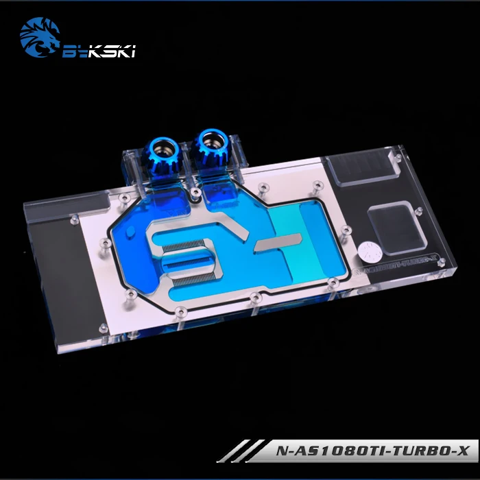 BYKSKI ASUS TURBO GTX1080 8G/1080TI 11G/TURBO GTX 1070TI. Водоблок GPU с полным покрытием. P/N: N AS1080TI X|Кулеры и