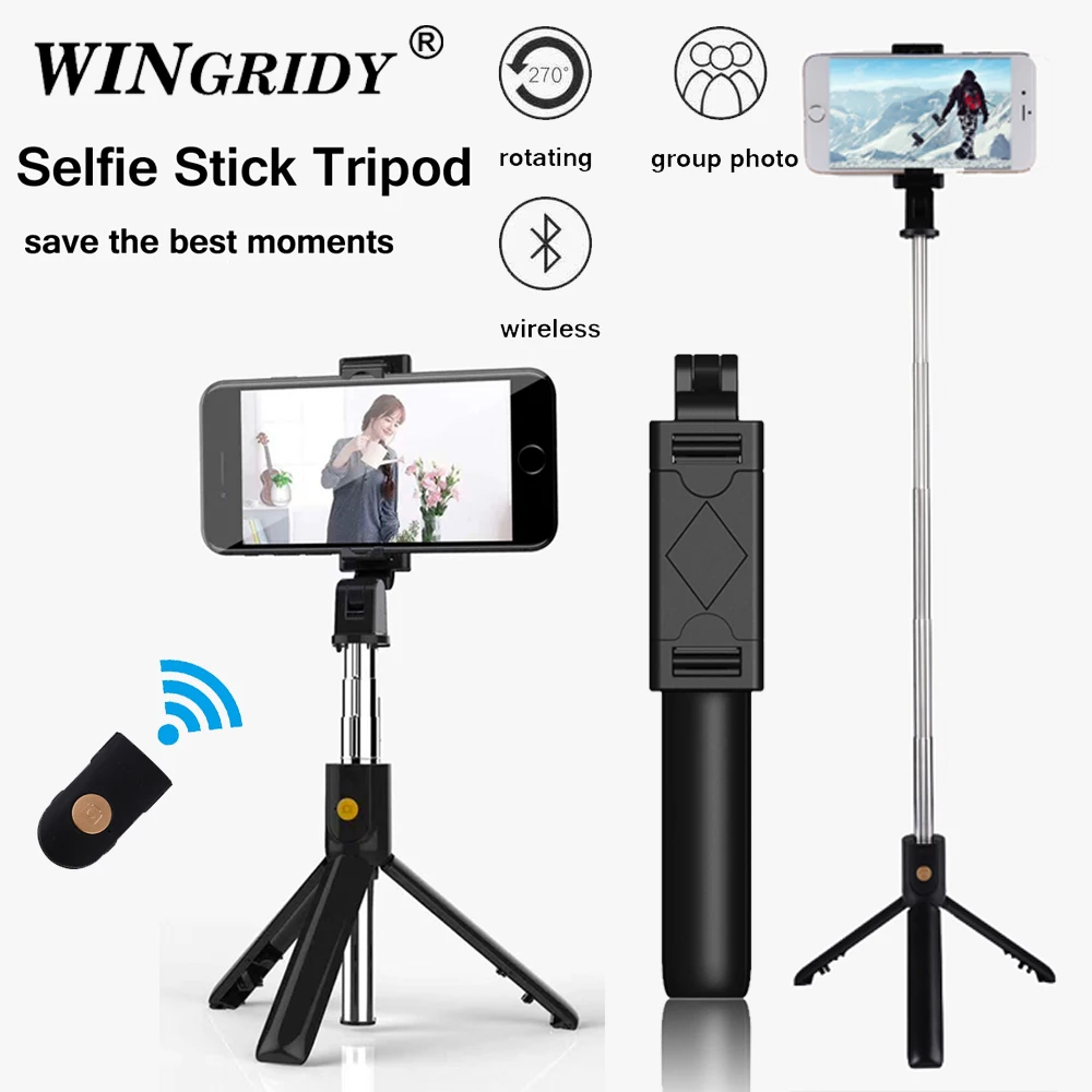 WINGRIDY складной мини штатив Bluetooth селфи палка с беспроводным затвором выдвижной