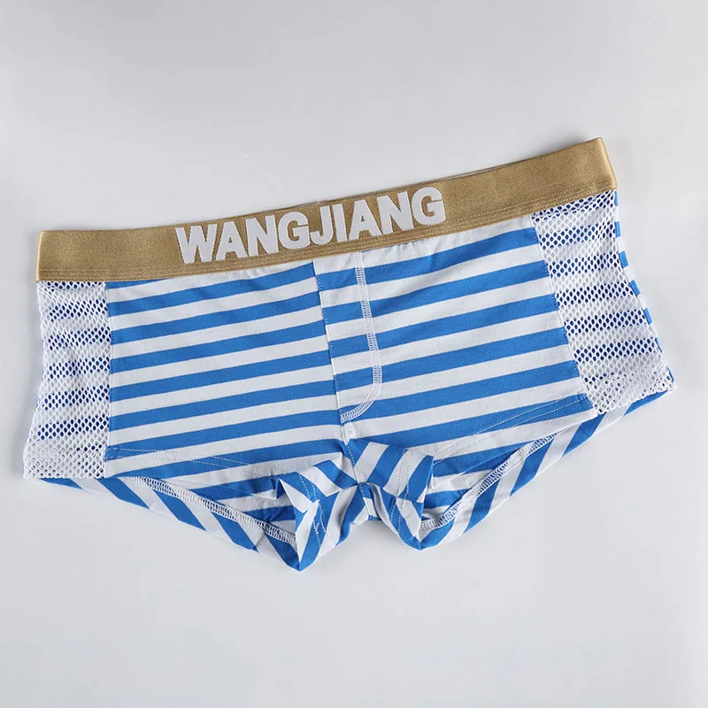 Боксеры AIIOU мужские сетчатые хлопковые дышащие трусы в полоску забавное нижнее