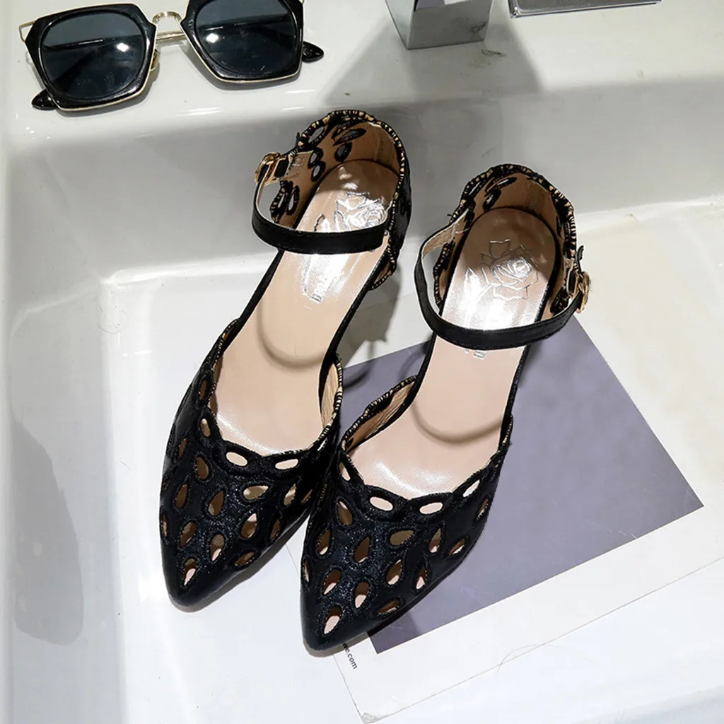 Роскошные пикантные элегантные вечерние одноцветные туфли Ремешок на щиколотке