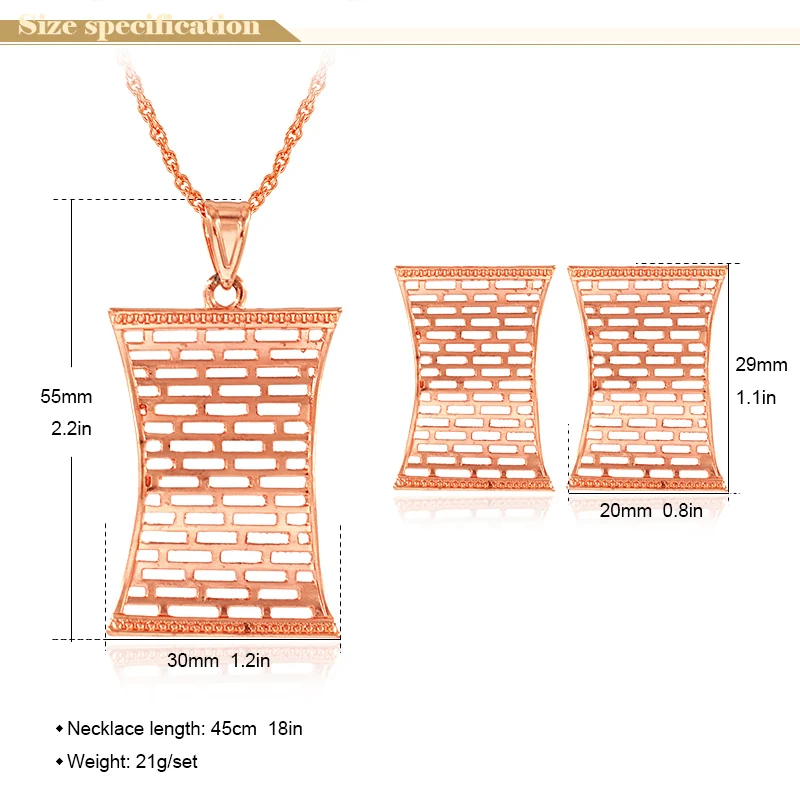 Комплект ювелирных изделий Sunny Jewelry для женщин квадратные украшения серьги