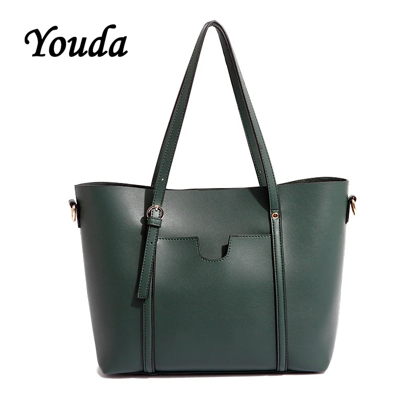 Youda Модная стильная женская однотонная сумка из мягкого кожзаменителя на плечо
