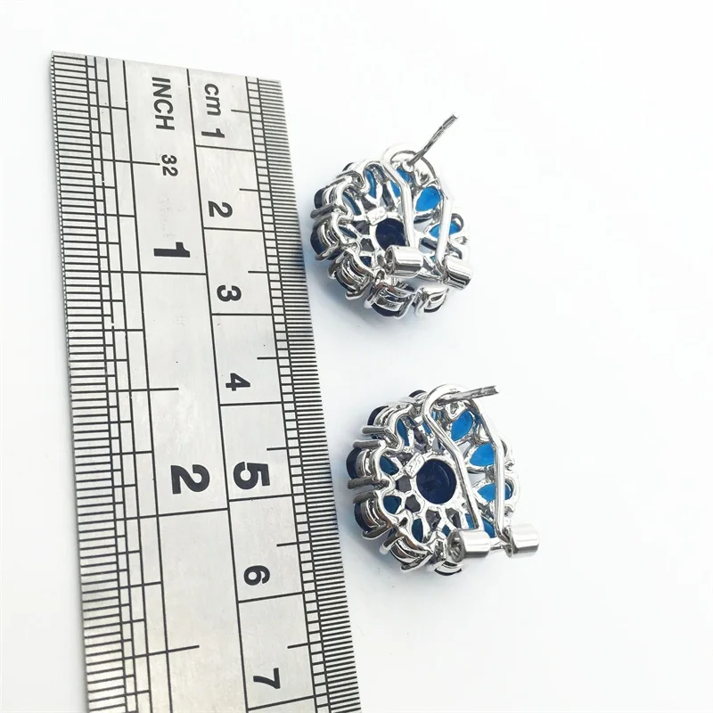 Женский ювелирный набор из сережек и кулонов серебра 925 пробы | Украшения