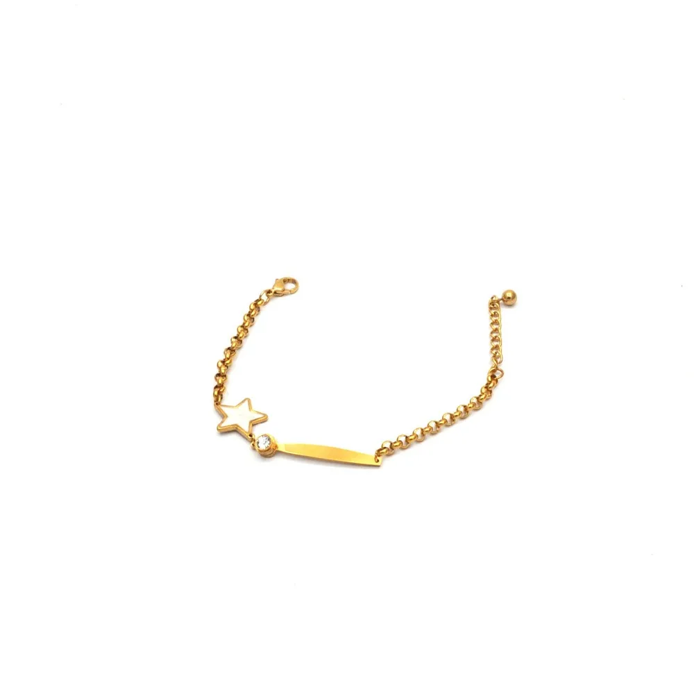 Для женщин Нежный bijoux Оптовая нержавеющая ювелирный стальной браслет золото