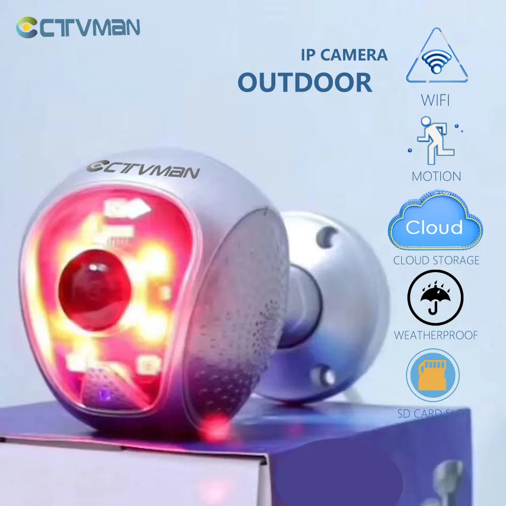 Камера Наружного видеонаблюдения CTVMAN 1080P Wi Fi 2 МП объектив 1 44 мм|Камеры