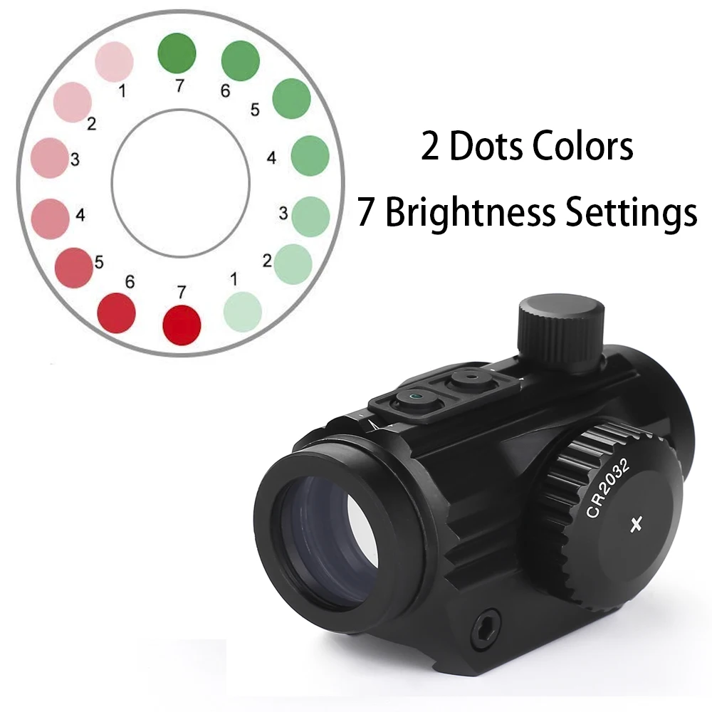 

MAGORUI 1x22mm Tactical Holographic 5 MOA Dot Micro Red Green Dot Sight Scope Rail Mount 20mm