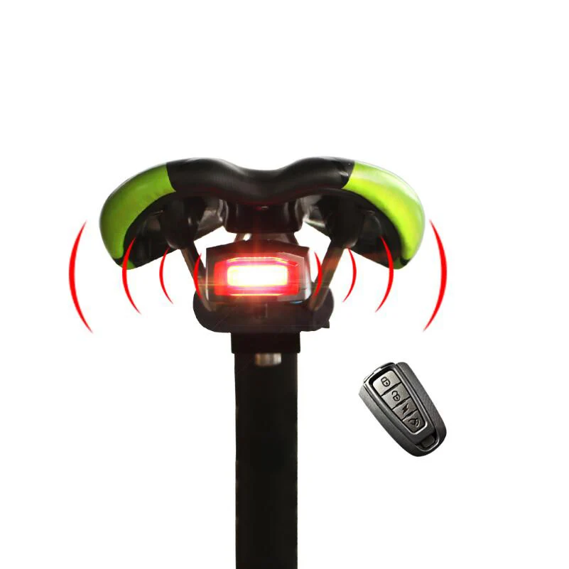Remote Control Bicycle Rear Light USB Bike Back Seat Lights Cycle Lamp Anti-theft Alarm luci bici luz MTB Tail | Спорт и развлечения