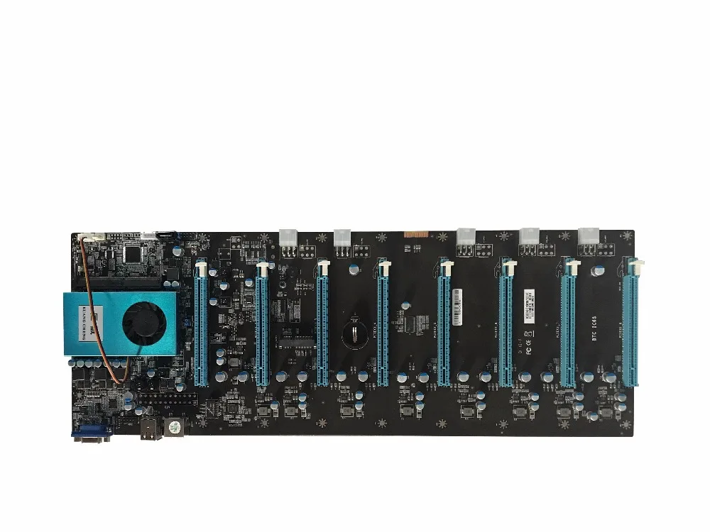 KUANGCHENG Майнинг материнская плата 8 графика ETH майнеры(с ЦП) BTC PLUS BTC ETH большая плата 8 GPU Antminer Майнинг материнская плата