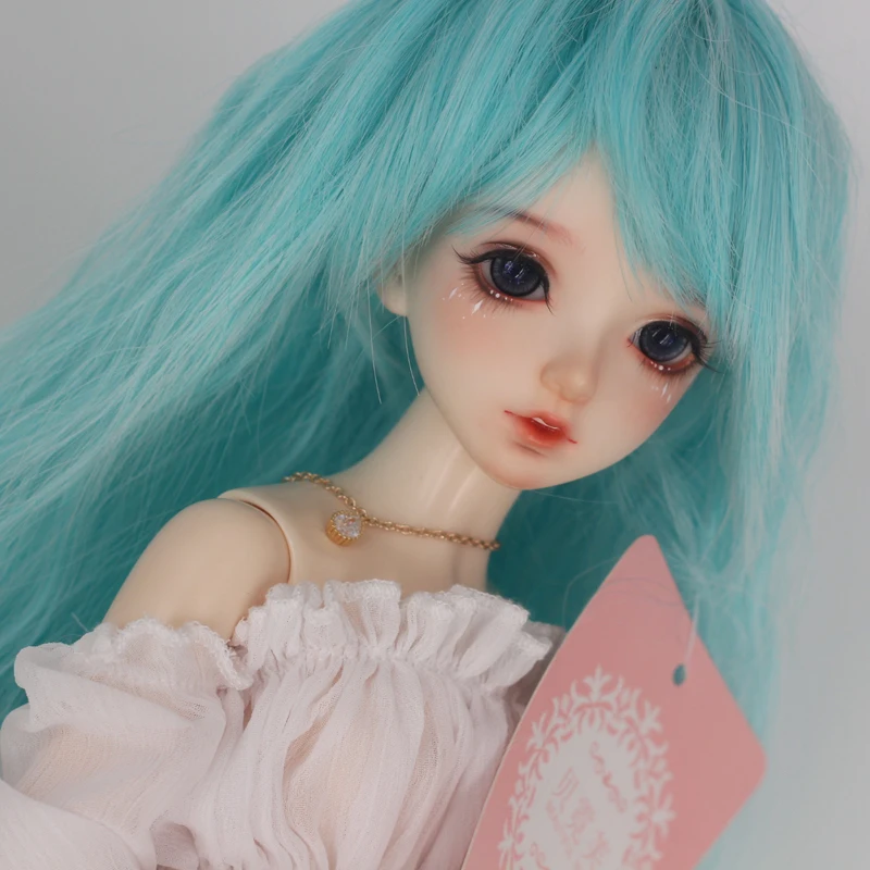 Корея Высокая температура волокна ярко-зеленая длинная волна BJD кукла волосы парик для 1/3 1/4 1/6 на выбор в продаже
