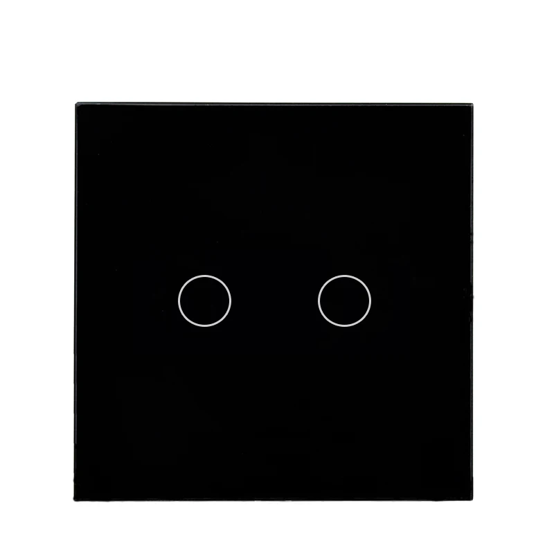EU Standard Glass Panel Touch Light remote control Switch Black Switch+LED Indicator | Обустройство дома