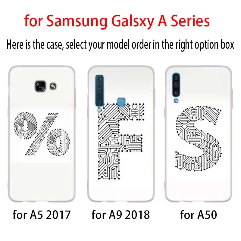 В черном и белом цветах печатная плата шрифт иллюстрации чехол для Samsung Галактики