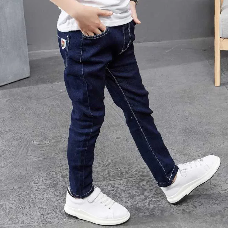 2019 весна осень новейшая мода Корейская версия стиль темно синие джинсы для