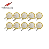 10pcslot wama cr2032 tabs solder foot soldering welding battery coin batteries 210mah 3v button 2032 cell battery factory