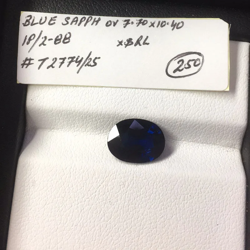 TBJ натуральный нагреваемый Африканский синий сапфир Овальный 7 7*10 4 мм ard 2.88ct