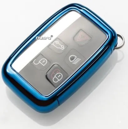 Чехол для ключей из ТПУ, чехол для ключа, чехол для Land Rover Evoque, 4, 3, freelander 2, 1, Jaguar XF F-Pace X-type S-type - Название цвета: Серый
