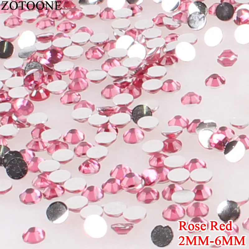 ZOTOONE Роза из полимерной смолы) с плоским дном не для горячей фиксации ногтей