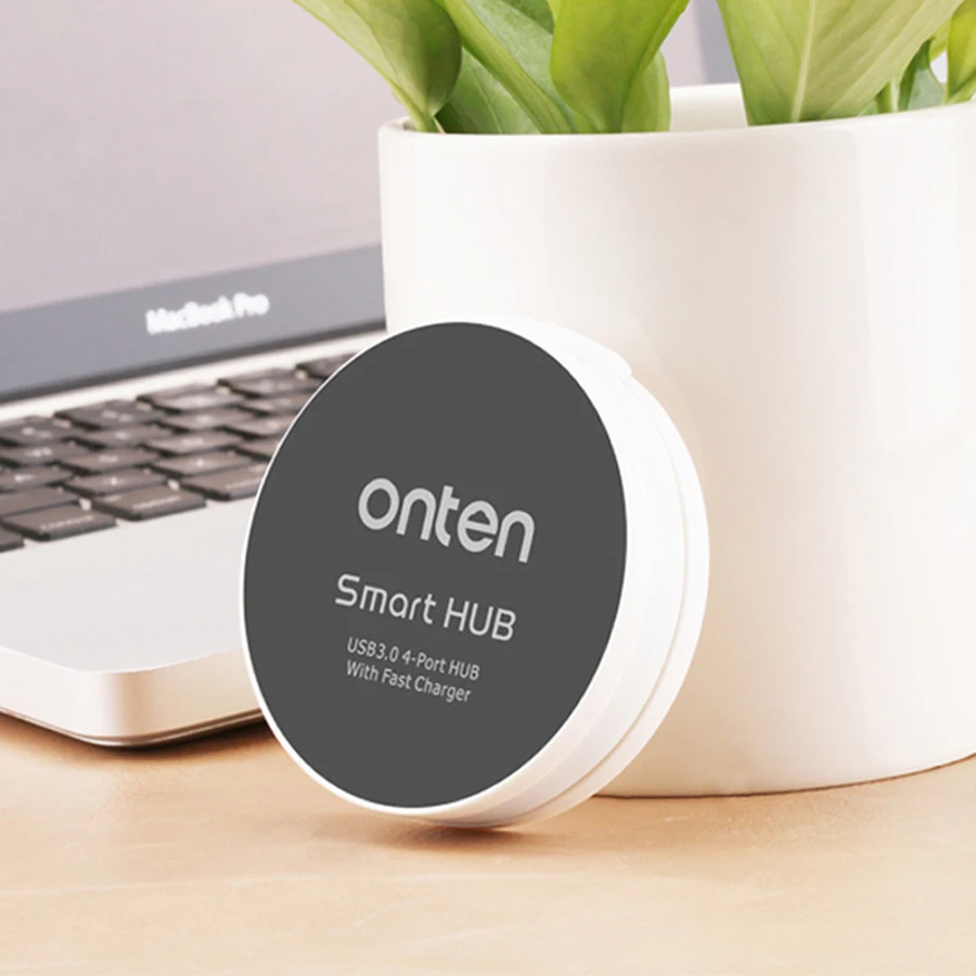 Onten 4 порта USB 3 0 сплиттер коммутатор с быстрым зарядным устройством для мобильных