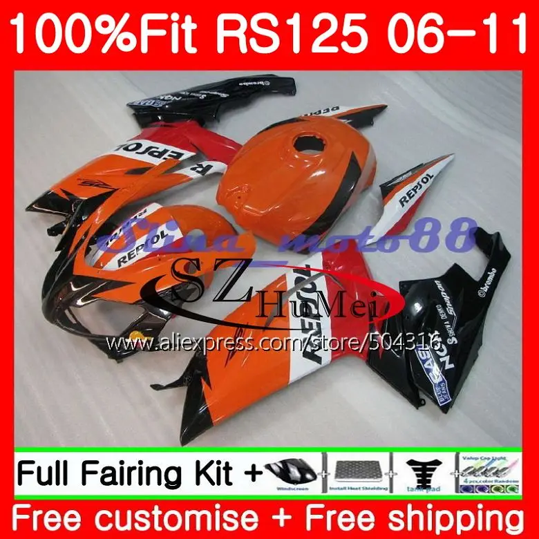Инъекция для Aprilia RS 125 RS125 Repsol red 06 07 08 09 10 11 80SH20 RS4 RSV125 2006 2007 2008 2009 2010 2011