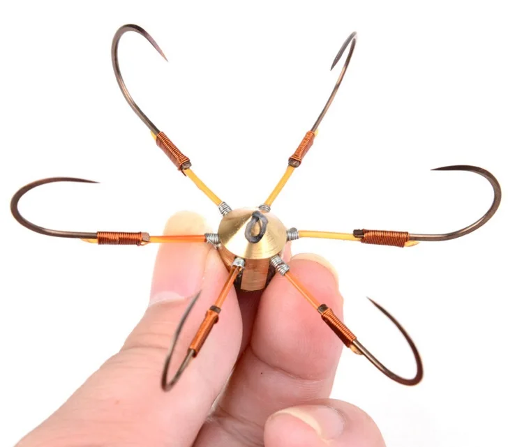 

6 claw hook combo for fishing super sharp and tough quality assurance