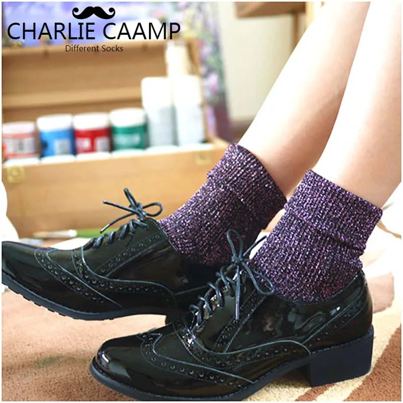 Женские хлопковые носки CHARLIE CAAMP свободные разных цветов в стиле Харадзюку для