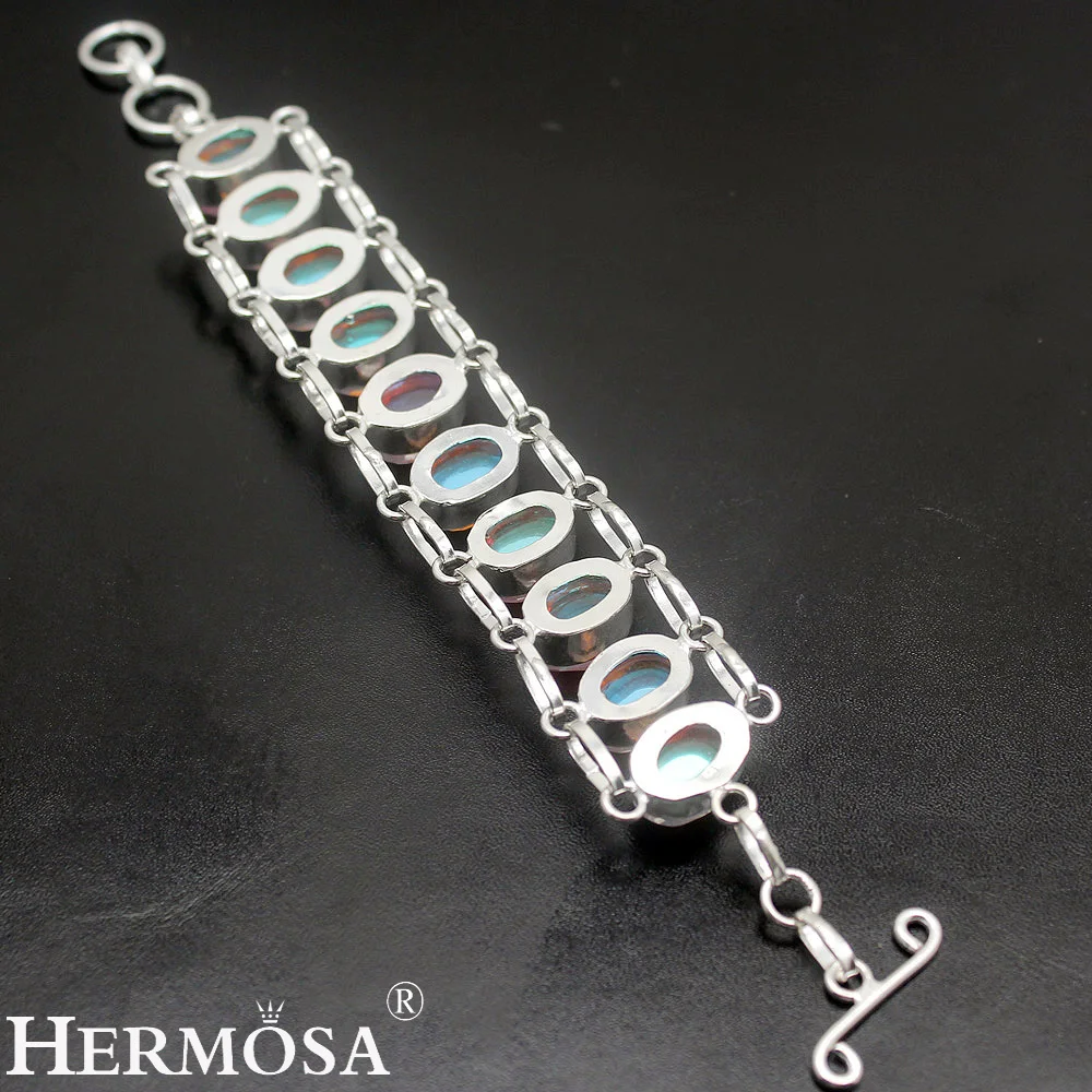 

Hermosa Jewelry Bracelet Silver Color Bracelets 8 inches Adjustable HM693