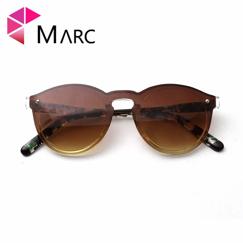 MARC 100% UV400 женские Овальные очки градиентными линзами без оправы коричневый