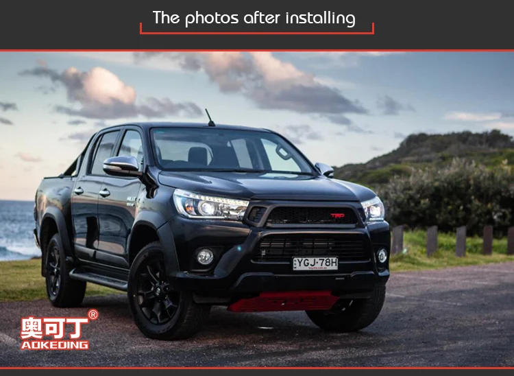 AKD тюнинг Автомобильные фары для Toyota REVO Hilux светодиодные фары DRL ходовые огни Биксеноновые Противотуманные фары ангельские глазки авто уровень