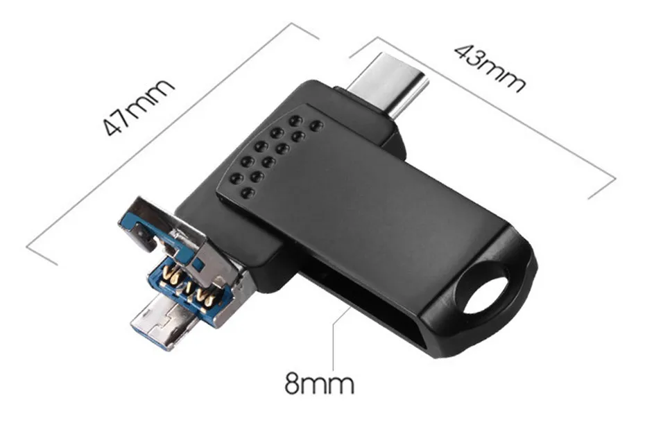 EAGET OTG USB флеш-накопитель 32 ГБ/64 Гб/128 ГБ Флешка USB 3,0 металлическая ручка-накопитель 64 Гб ключ USB флеш-карта памяти для телефона Android