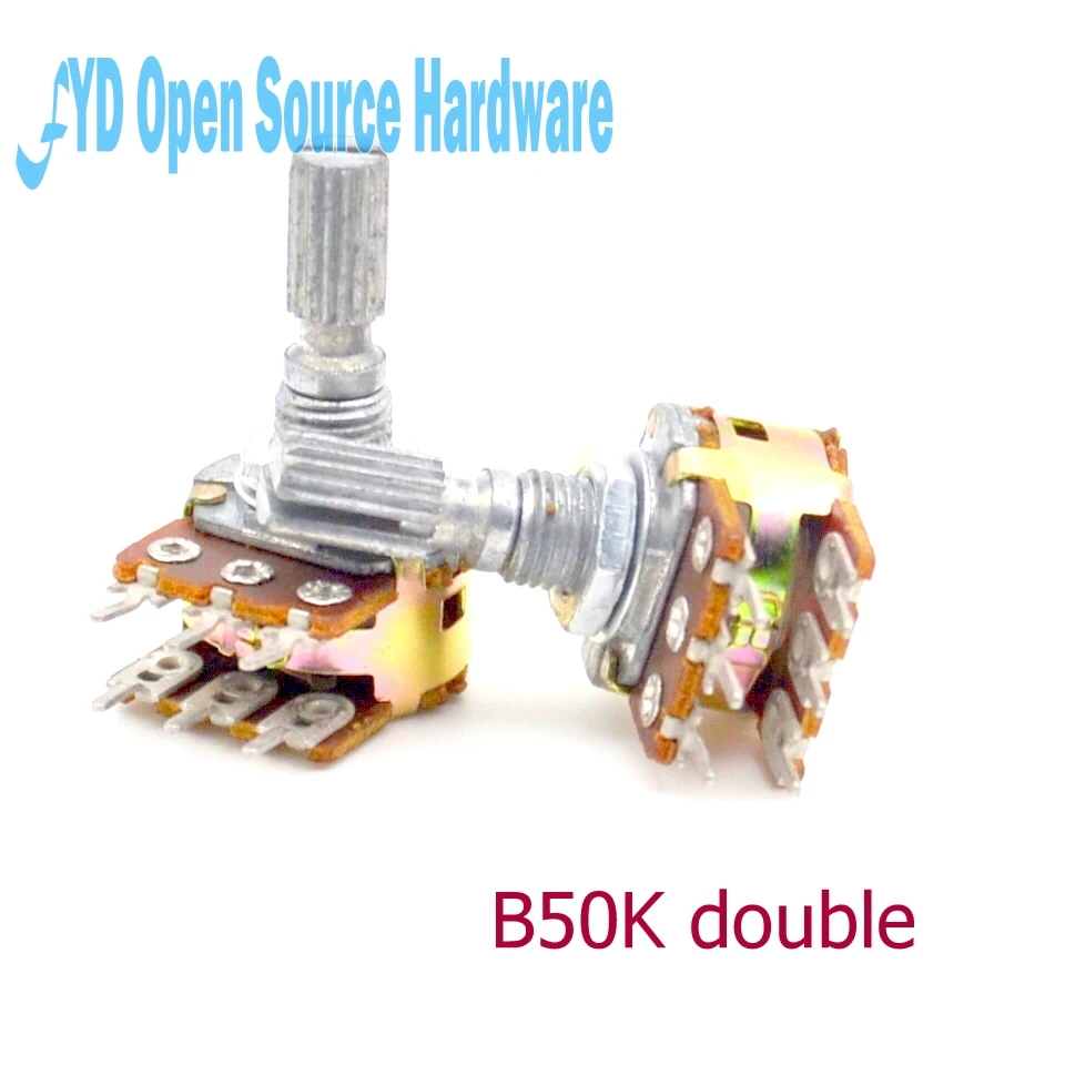 

10pcs B50K L: 15MMWH148 double potentiometer
