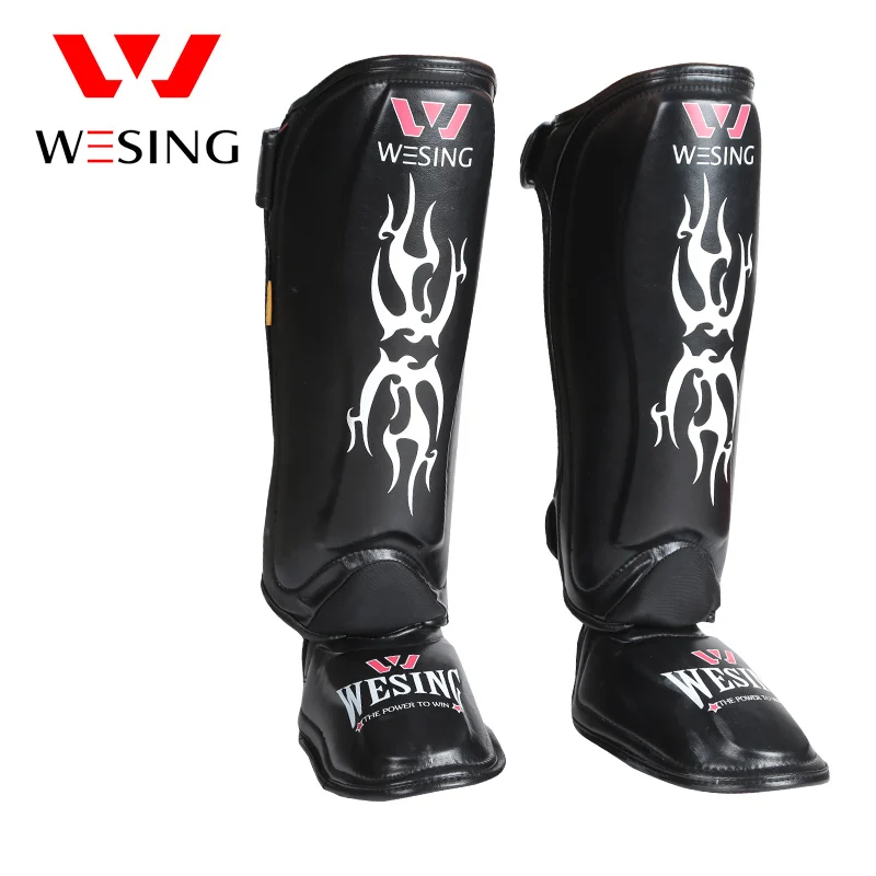 Wesing Muay тайские щитки для голени каратэ защита ноги хвостовик ног Kickboxing MMA колена