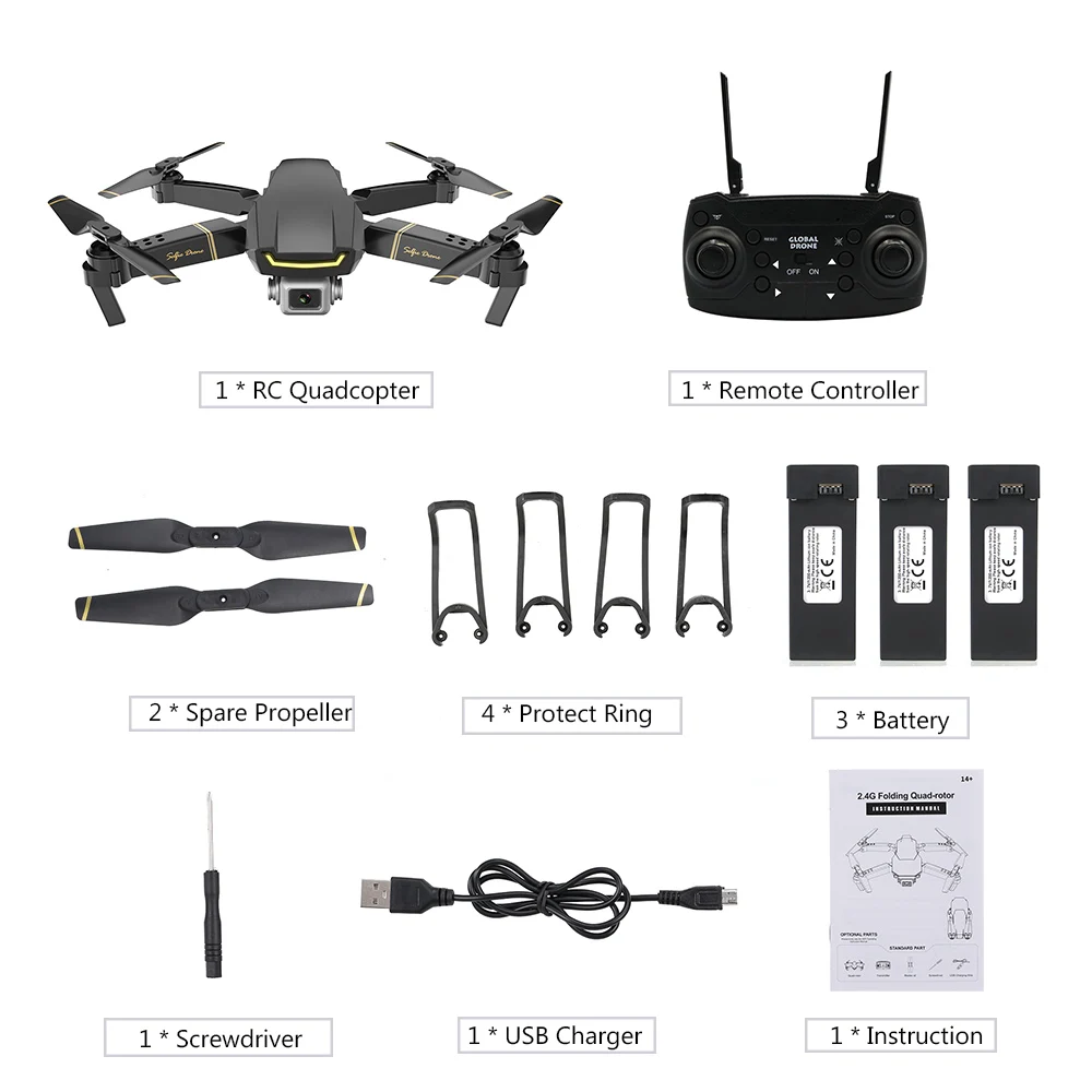 Global GW89 Радиоуправляемый Дрон с камерой 1080P HD Wifi FPV Gesture Фото Видео удержание высоты складной Радиоуправляемый квадрокоптер для начинающих VS E58