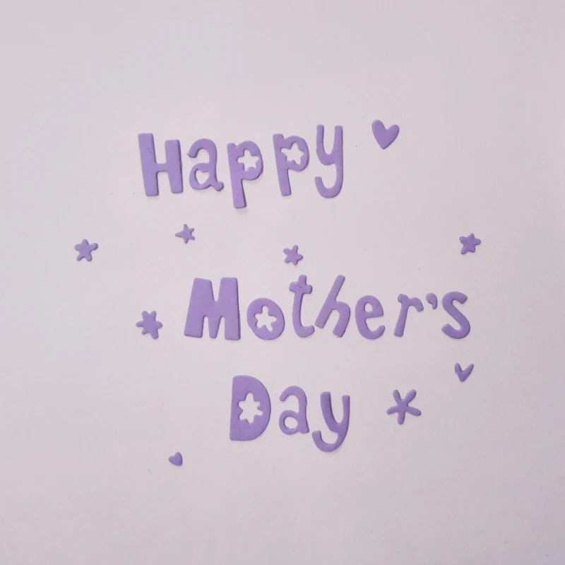 Металлические Вырубные штампы Happy Mother's Day альбом для скрапбукинга высечки карт