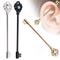 louleur key ear scaffold bar barbell piercing cartilage earring body jewelry industrial piercing ethnic indian jewelry 2019