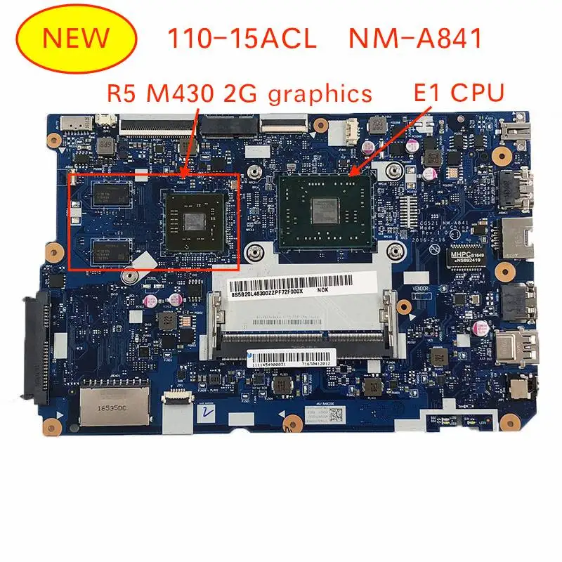 Протестирована для материнской платы Lenovo 110 15ACL материнская плата ноутбука