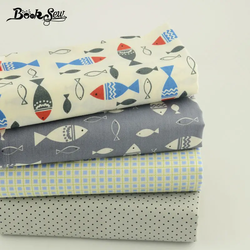 Домашний текстиль booksew занавес украшение стола 4 шт./лот 40x50 см рыба/чек/горошек