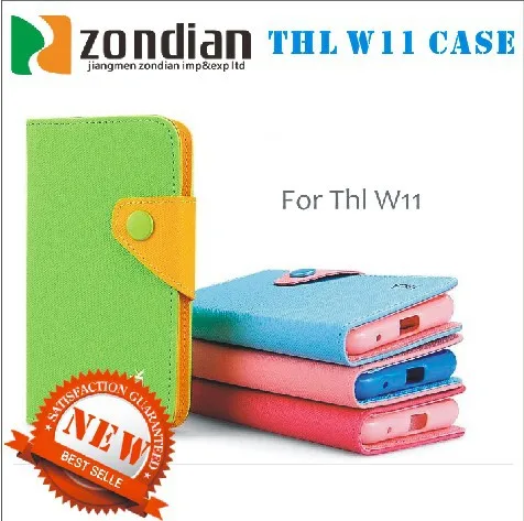 Free Shipping 12 Colors Wallet Case Design PU Leather For THL W11 |