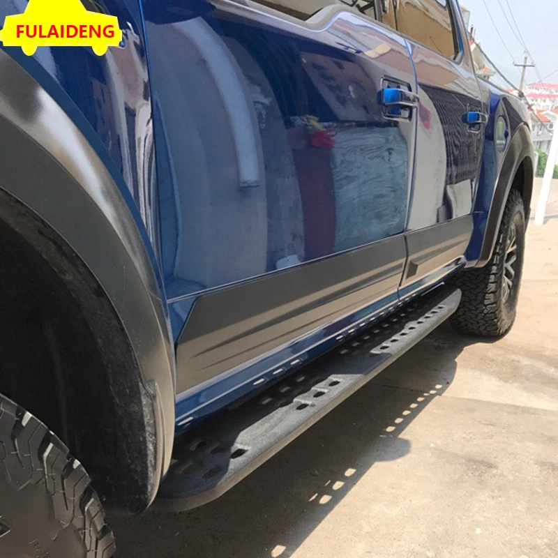 4 шт. для Ford F-150 F150- Передний+ задний АБС защита дверей автомобиля боковые молдинги отделкой панель для автостайлинга аксессуары