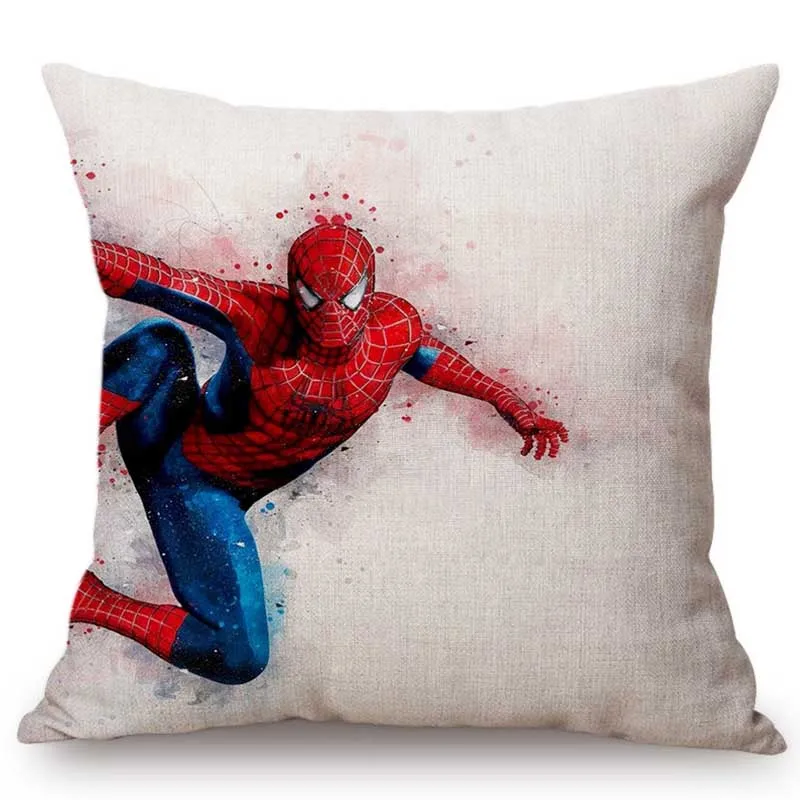 N136-1 Super Heroes акварель Splash Книги по искусству Супермен Бэтмен Халк дома декоративные диван бросок наволочка номере мальчиков Декор Чехлы - Цвет: N136-1