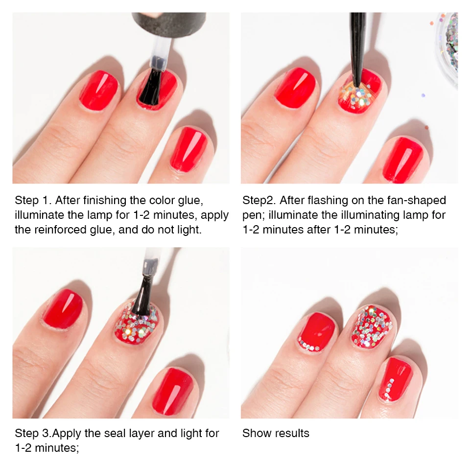 Пигмент для ногтей Zation волшебные хлопья смешанные кончики сделай сам