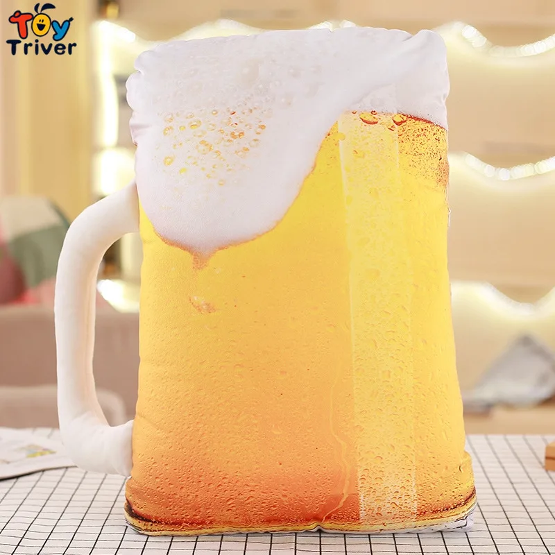 beer Торт Тирамису кофе пиво курица ноги еда плюшевая игрушка кукла Подушка Диван Подушка домашний бар Ресторан Декор Забавный детский подарок - Цвет: beer