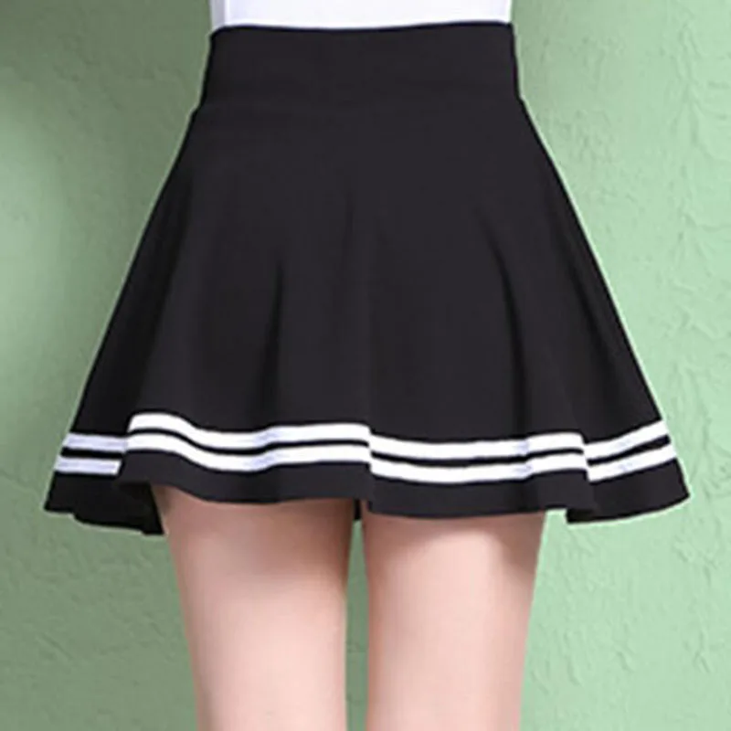 2017 Новинка весна лето Стильная юбка с высокой талией модная женская школьная