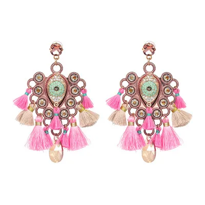 50646-PK JURAN Oorbellen серьги с кисточками для женщин Материал Pendientes Boho свадебные серьги ручной работы длинные висячие серьги Ювелирные изделия Подарки - Окраска металла: 50646-PK